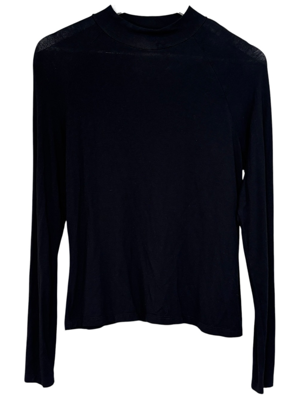 St John Sport Black Underlayment Long Sleeve Mock Neck Top Size Petite